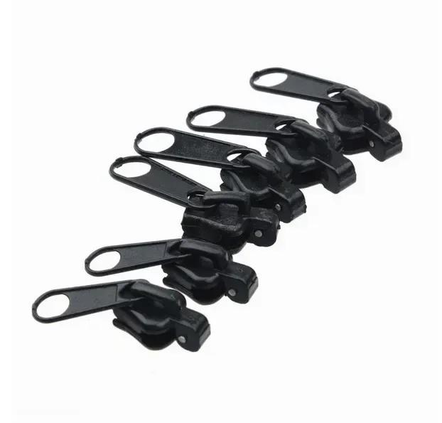 Черный 6 шт. мгновенной молнии универсальный мгновенный ремонтный комплект молнии сменный бегунок молнии зубцы спасения новый дизайн для DIY шитья