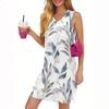 V-Neck Summer Casual Beach Dress For Women Vacation Women's Sleeveless Sundress With Split