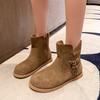 2024 Spring and Fall New Solid Color Slip-on Warm Multi-functional Comfort Naked Boots Women's Ankle Boots Light and Comfortable