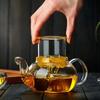 400/600/800ml Filterable Heat-resistant Thickened Glass Teapot High Borosilicate Glass Flower Tea Pot Heatable Glass Tea Set