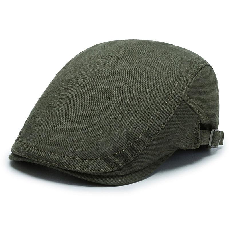 Men's Hat Autumn Winter Outdoor Casual Personal Peaked Cap Women's Retro British Solid Color Light Board Beret