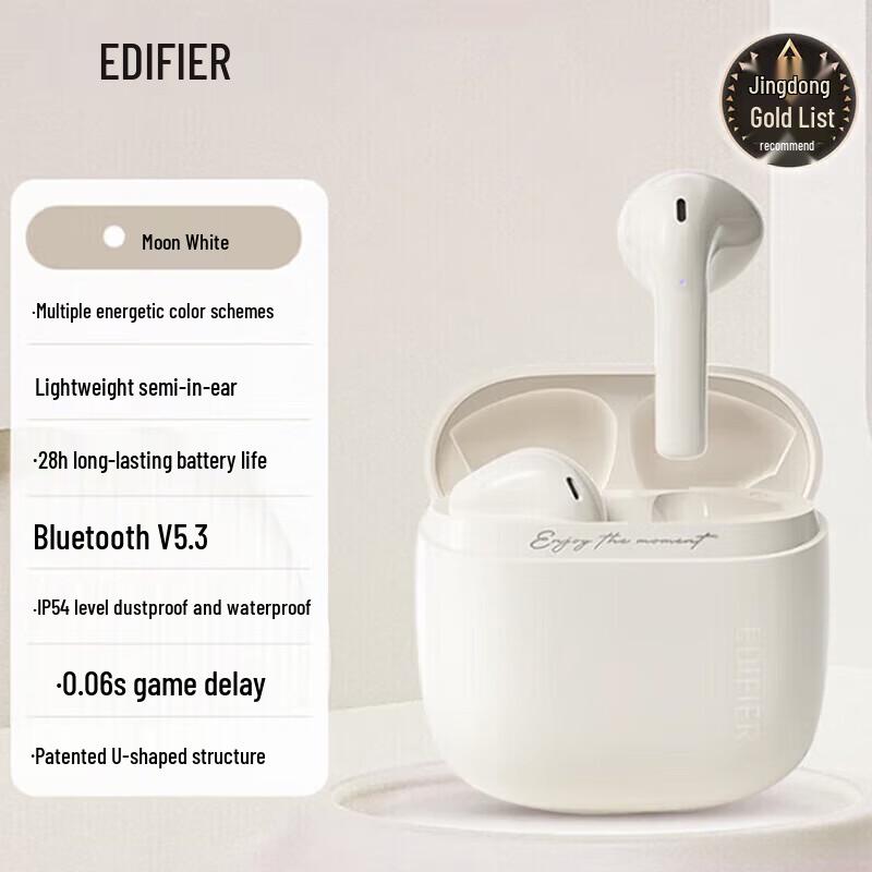 EDIFIER Zero Air Wireless Semi-in-Ear Bluetooth 5.3 Earbuds