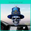 Acrylic Vintage Flat Surface Skull Car Pendant For Halloween Vehicle Decor
