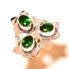 Кольцо с драгоценным камнем хром-диопсид, ручная работа, антикварный дизайн, изящное ювелирное изделие, 7 дюймов, V8G70