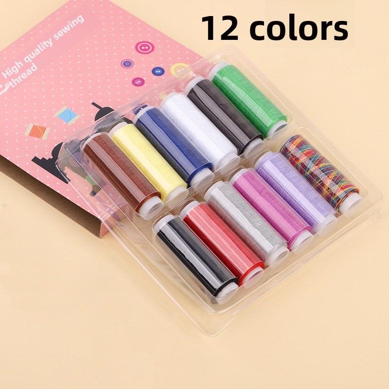 Нитки для бытовых швейных машин, швейные нитки с маленькой осью, швейная коробка, нитки для ручного шитья, коробка для самостоятельного шитья, 39 цветов