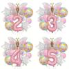10pc/set of Pink Digital Butterfly Inflatable Balloons for Children's Birthday Party Scene Decoration Photography Props and Supplies