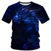 Fashionable Trendy Tough Guy Personality Short Sleeved 3D T-shirt for Men Shirt