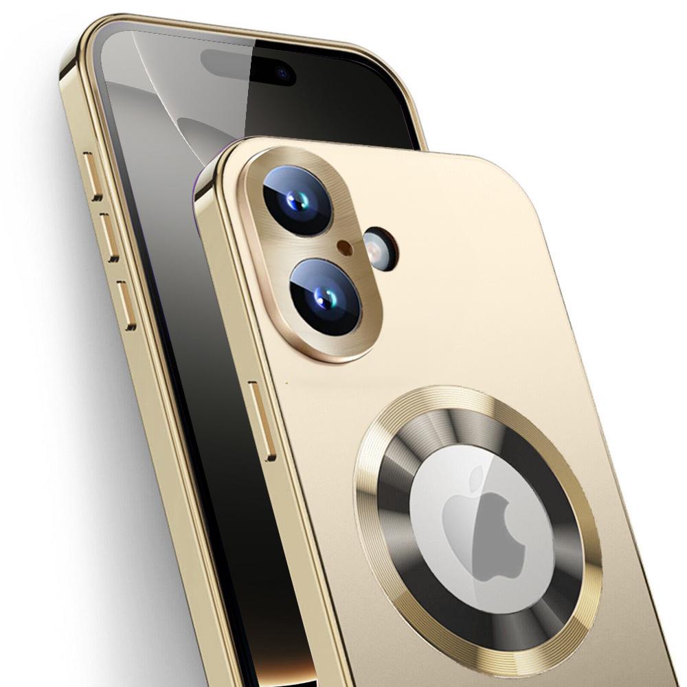 iPhone 16 Case, Dual Glass, Magsafe, Gold