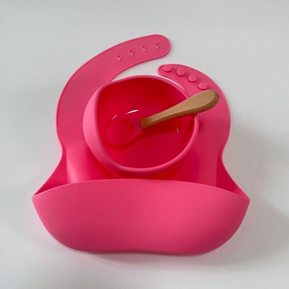 Silicone Silicone Baby Feeding Bowl Bibs/Bowl/Spoon Kids Feeding Bowls  Toddle Training Tableware