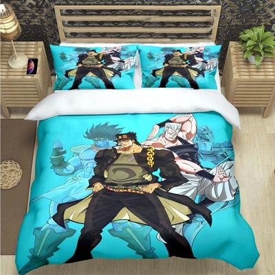 Популярный мультяшный комплект постельного белья с принтом J-Jojo’s Bizarre Adventure, набор постельных принадлежностей, комплект одеяла, для подростков, девочек, полуторный, одинарный, детский подарок