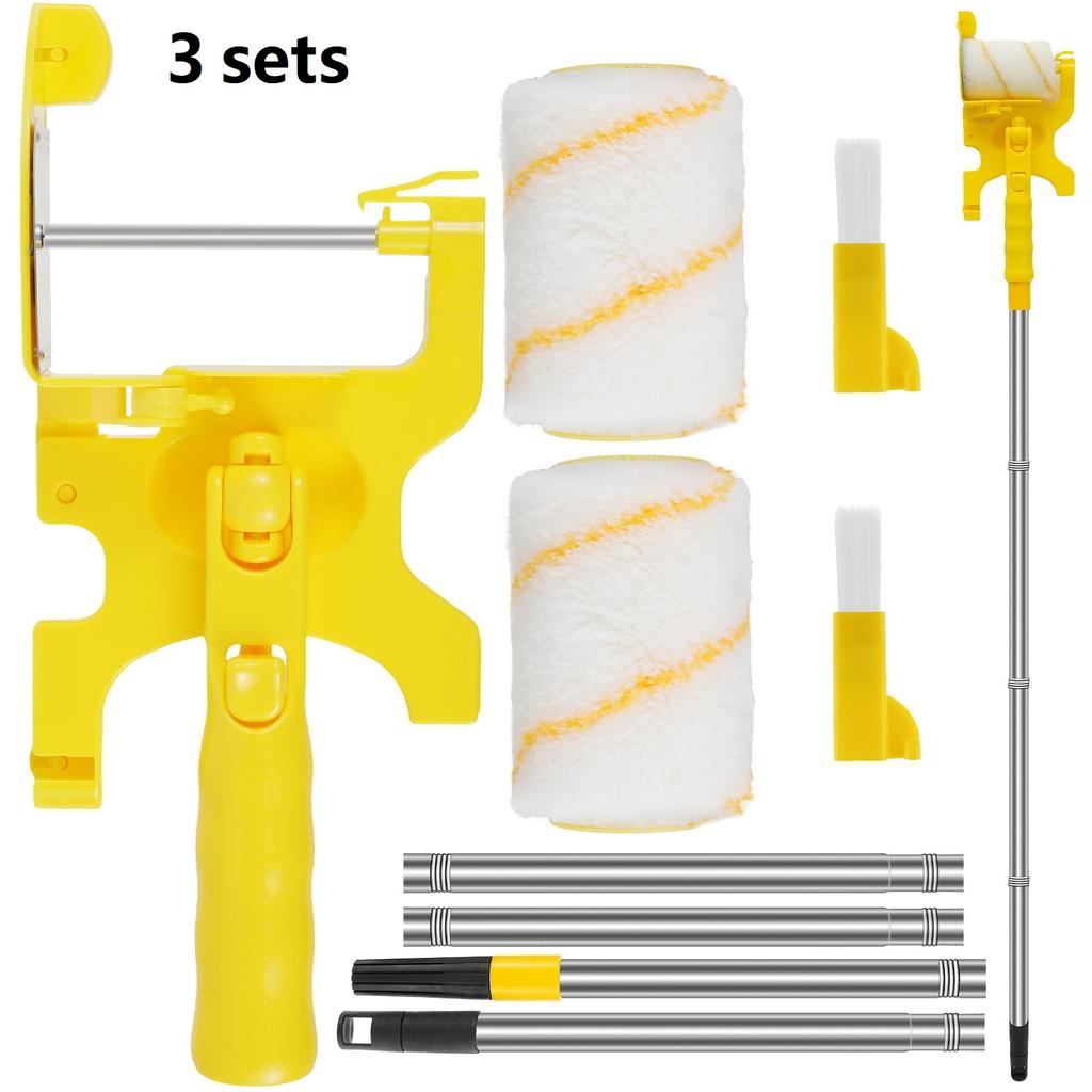 1/3 Sets Paint Edger Roller Brush Hand-held Clean-Cut Paint Edger Roller Brush Portable Wall Paint Edger Tool for Door Window