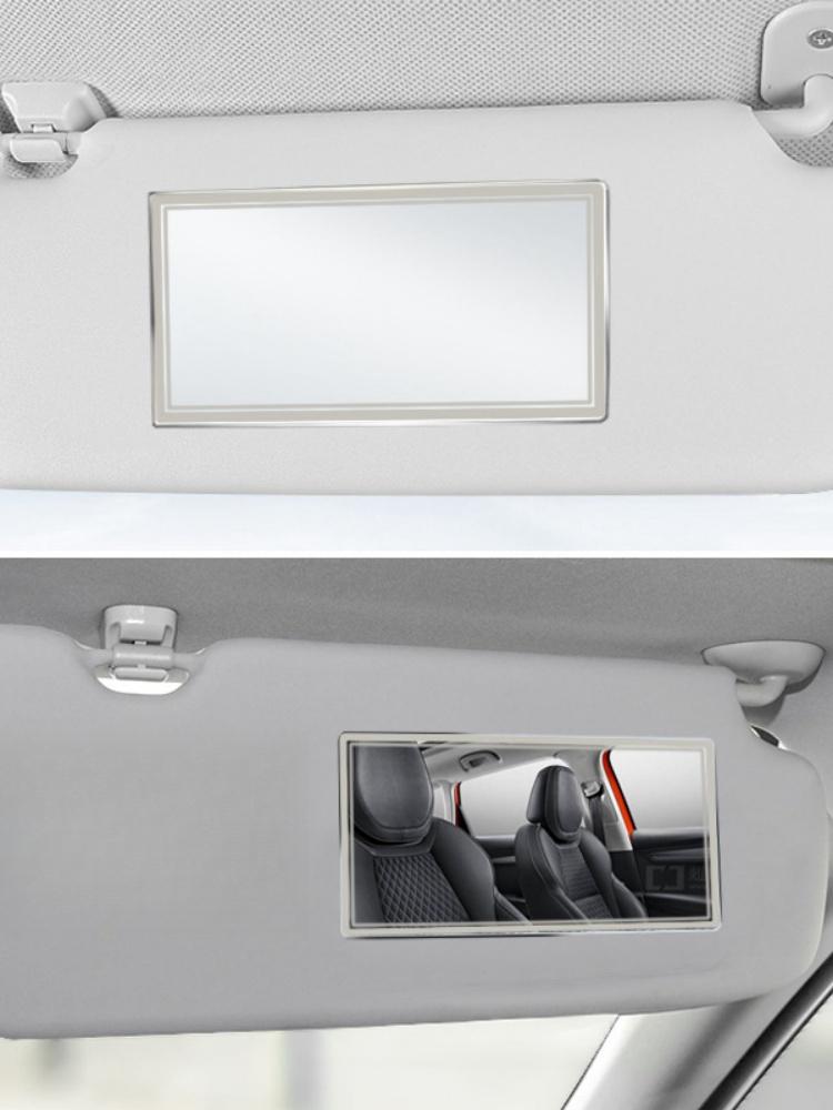 Автомобильный солнцезащитный козырек HD декоративное зеркало на липучке автомобильное небьющееся косметическое зеркало из нержавеющей стали