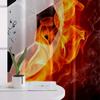 Крутые Вода и Огонь Футбол Горячая Кровь 3D-принтованные Шторы Подходят для Спальни Гостиной Киберспортивные Декоративные Шторы 2 ШТ