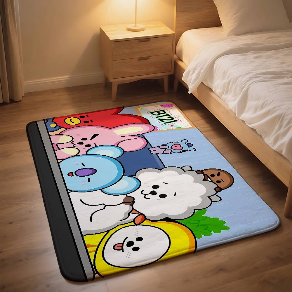 Милый Ковер A-bt21S Мультяшный Коврик для Ванной Противоскользящий Коврик Дверной Коврик Декоративный Коврик для Дома Коврик для Прихожей Устойчивый к Царапинам Дверной Коврик