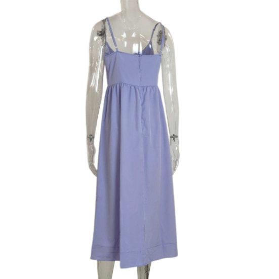 Женское вечернее платье с узкой талией, без рукавов, с открытой спиной, на бретельках, с низким вырезом, плиссированное, с большим подолом, в стиле принцессы, с ремешками, для выпускного вечера, платье миди