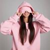 2Pcs/Set Airplane Mode Travel Hoodie Pullover Hoodie with Built-in Eye