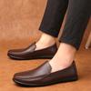 Новейшая мужская обувь из натуральной кожи, мужские лоферы, мокасины, вечерние туфли, повседневные туфли на плоской подошве, модная обувь для вождения, деловая обувь