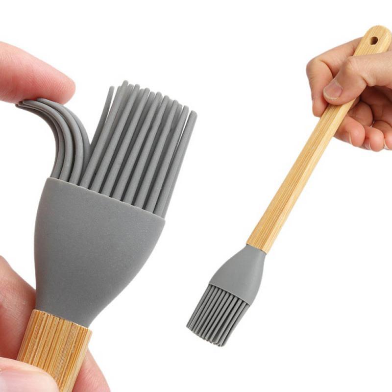 5 Pcs/set Silicone Mini Kitchenware Kits Anti-slip Handle Colorful Heat-resistant Spatula Brush