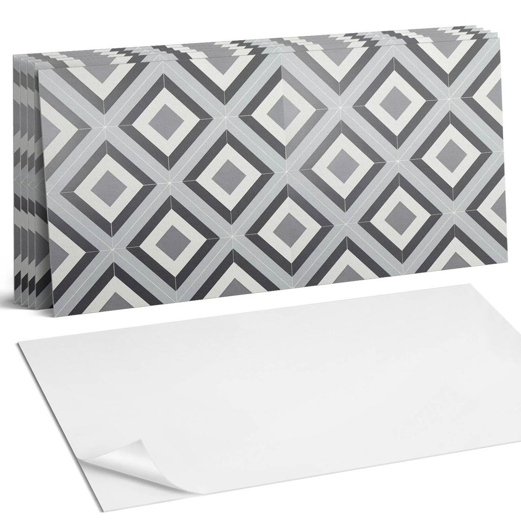 Paczka Kafelków Winylowych Łatwy Montaż Geometryczny Wzór Rombów 6X60X30 Cm