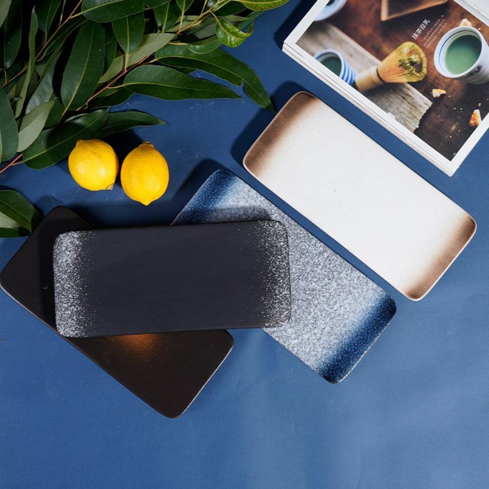 Керамическая тарелка для суши в японском стиле, изысканная десертная тарелка, плоские тарелки, ресторан