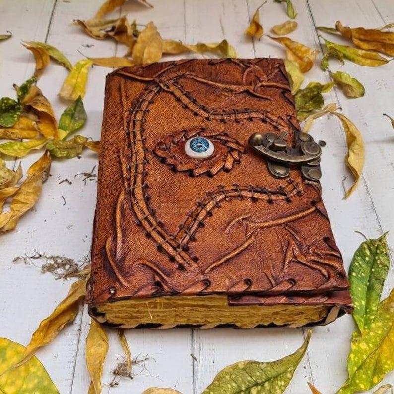 Фокус-покус книга заклинаний книга теней кожаный журнал пустая книга, викканский язычник, Уинифред Сандерсон, фокус-покус подарки, подарок для нее