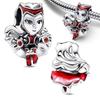 MINISO Marvel Scarlet Witch Charm Beads 925 Silver Bracelet Women DIY Jewelry Gift 3mm Dangle Pendant