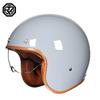 Vintage Style 3/4 Open Face Motorcycle Helmet Men Women DOT Approved Safety Headgear With Visor Matte Black Pearl White