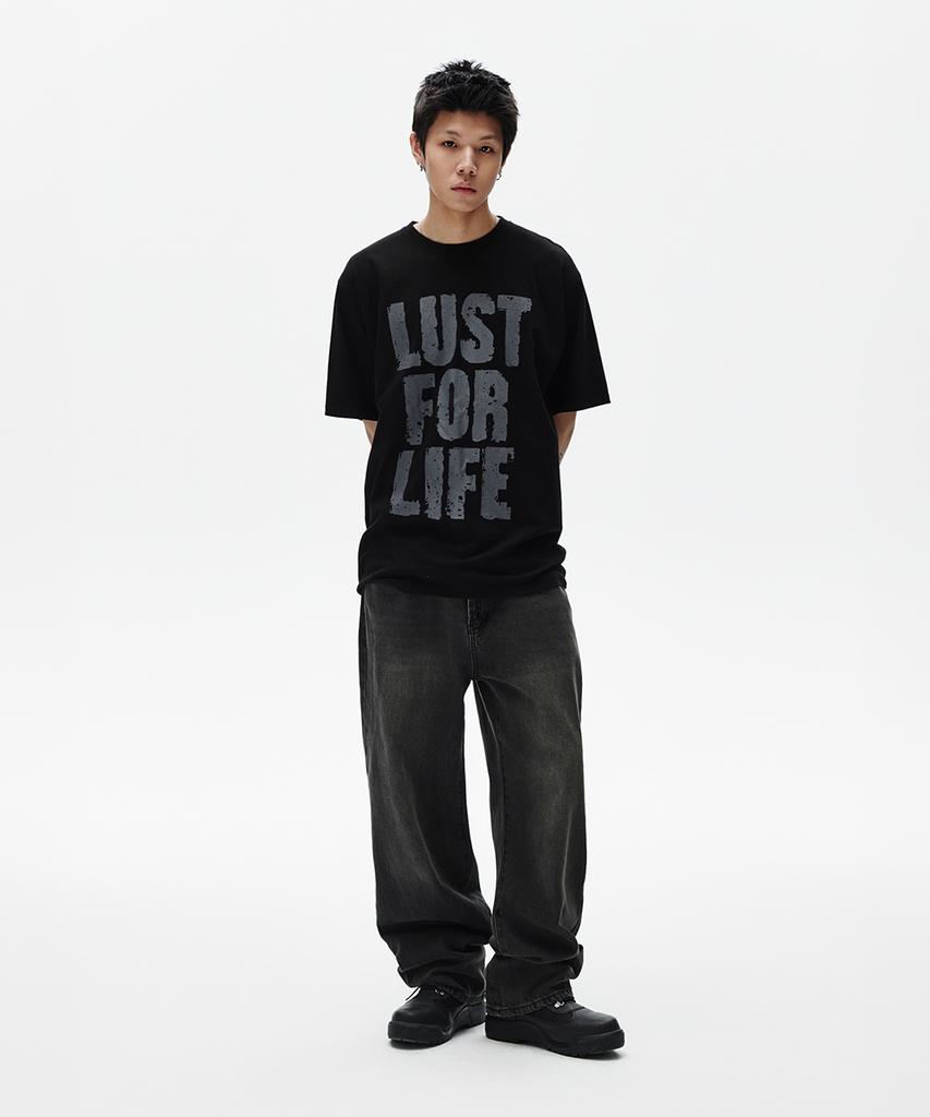 MAHAGRID Lust For Life Tee Black(Mg2Fmmt510A)