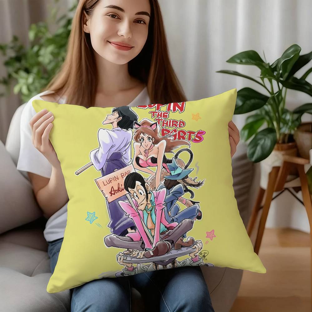 A-Arsene Lupin The Third Pillow Case Sofa Decorative Home Double-sided Printing Short Plush Cushion Pillow Cover Holiday Gift
