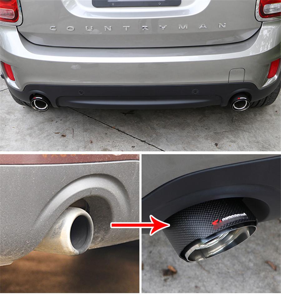 63mm Inlet 89mm Out Glossy Carbon Fiber Car Exhaust Pipe Tail Muffler Tip Cover