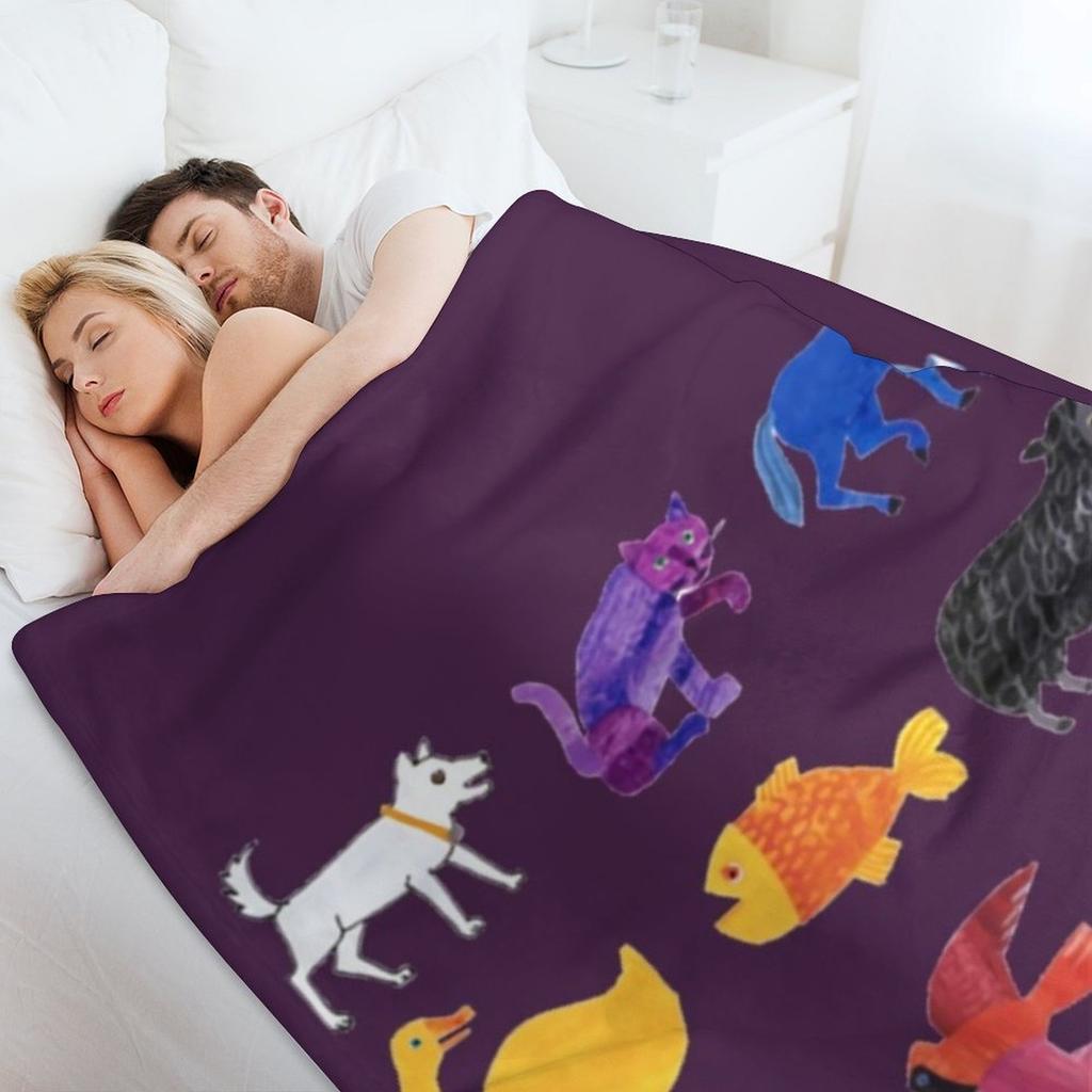 Eric Carle Animals \t Throw Blanket Bed Fashionable Softest Soft Soft Plaid Blankets