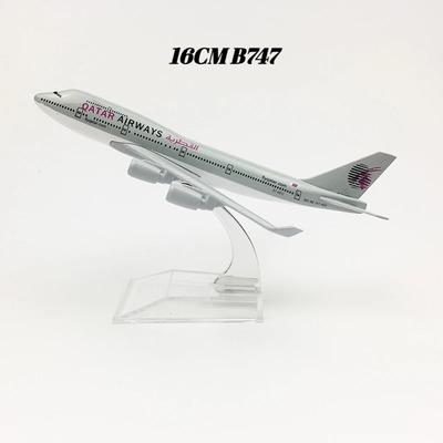 Металлическая модель самолета Qatar Airways B747 16/20 см, Игрушечный самолет Qatar Airline A380 для Рождественского подарка Коллекция
