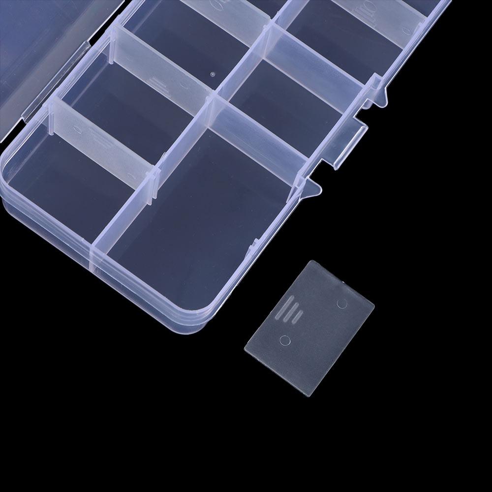 Storage Case Detachable Plastic Square Fishing Tackle Box Fishing Box 10 Compartments Storage Box