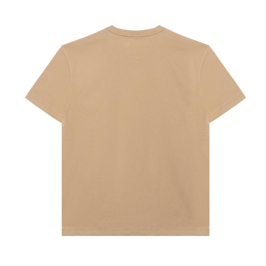 Polo Ralph Lauren FW23 однотонная футболка с вышитым маленьким пони, круглым вырезом и коротким рукавом, мужская футболка цвета хаки 710671426-241