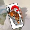 Красный Тигр Солнце Японское Искусство Чехол Для Samsung Galaxy A13 A33 A53 A34 A54 A14 A15 A16 A26 A36 A56 A12 A32 A52 A06 A35 A55