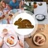 1 шт. Деревянный лоток для яиц в форме кролика, держатель для хранения яиц, двусторонний поднос для торта, деревянная тарелка в форме кролика, кухонные аксессуары для хранения