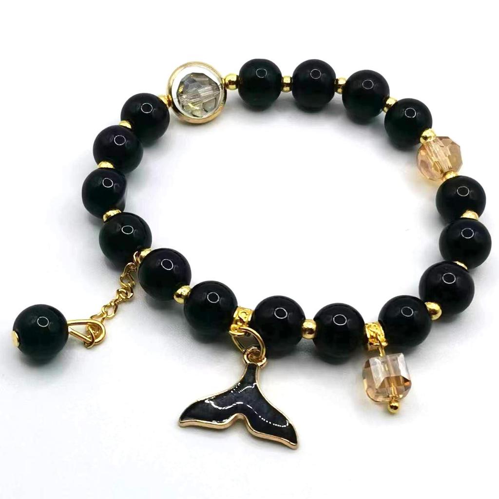 2023 Cute Black & White Couple Bracelets: Cheese, Black Sesame, Black Cat Design