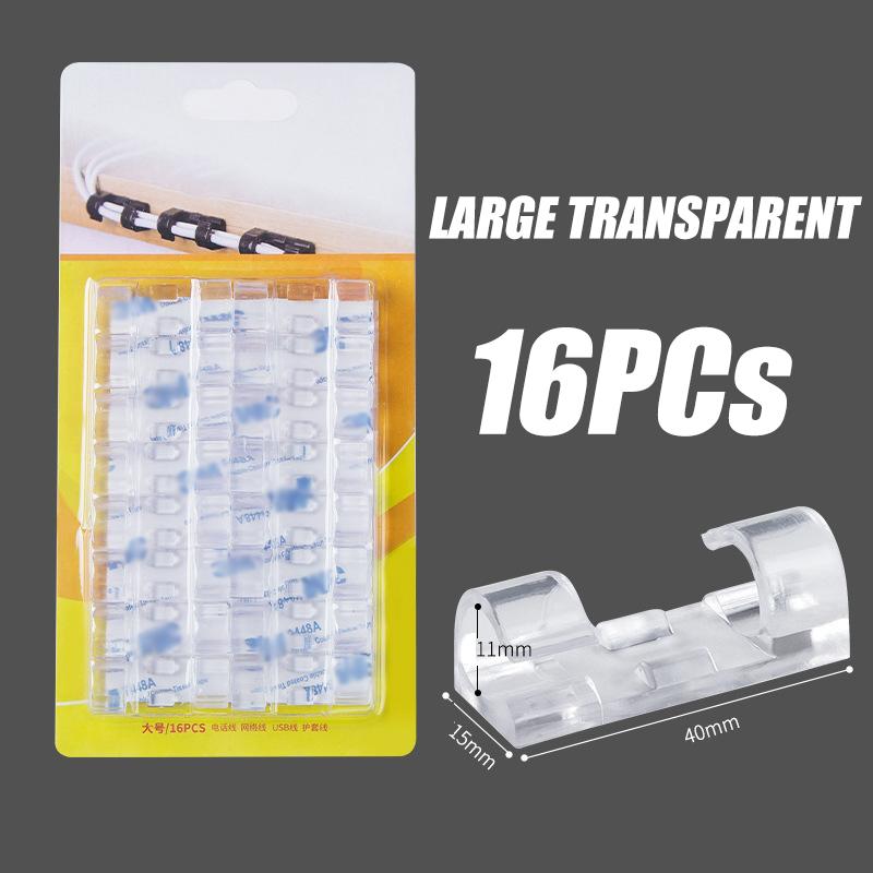 20Pcs Self Stick Wire Organizer Line Cable Buckle Auto Fastener Clips Clamp Table Wall Fixer Fastener Holder Car Organizer