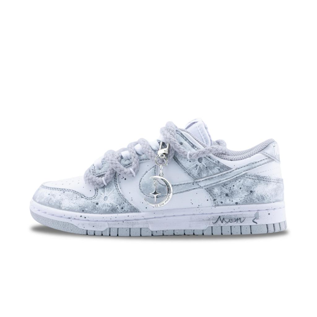 Nike Dunk Eternal Night Galaxy Slip Resistant Abrasion Resistant Low top Skateboard Shoes Unisex Light Gray DD1873-113(Team626-)