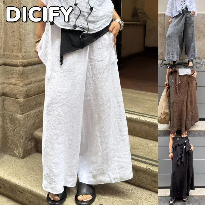 Женские модные повседневные брюки и капри DICFY однотонные с принтом