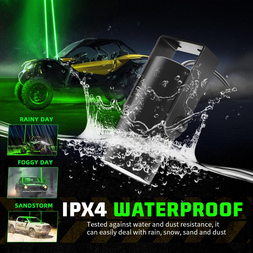 2x Лазерный Зеленый Светодиодный Плетеный Флаг-Антенна с Пультом для Квадроцикла UTV Can Am Polaris