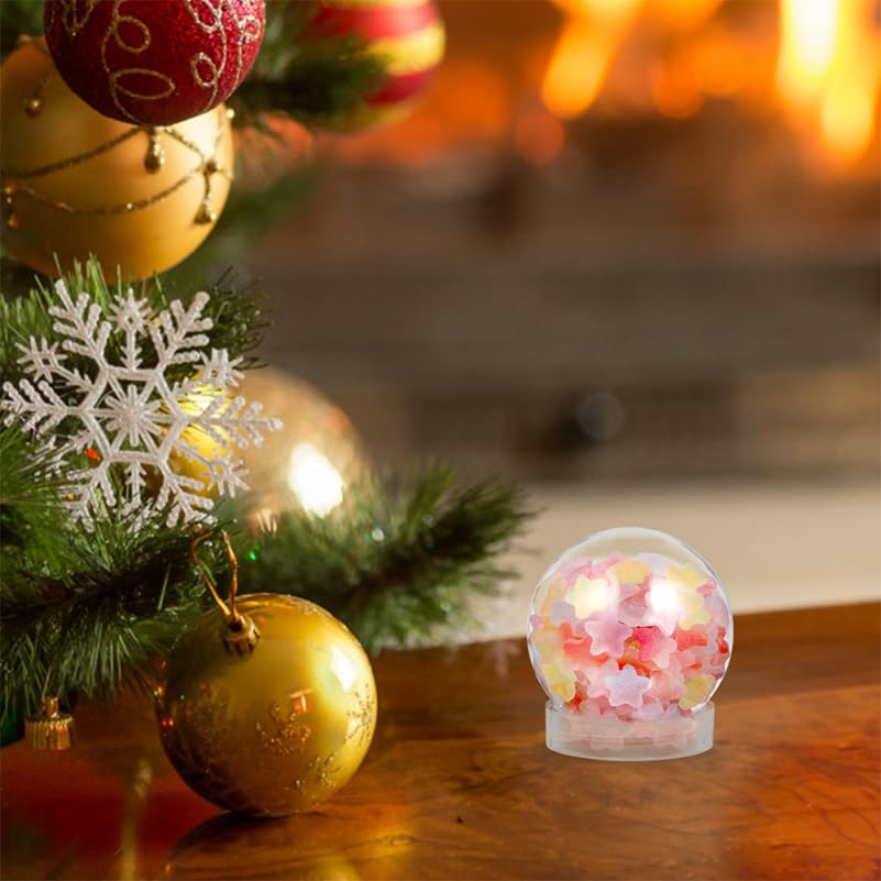 FOMIYES 20pcs Snow Transparent Snow Globes with Craft Multipurpose Empty Transparent Globes, Screw-Off Caps, Globes, Globes, Plastic,