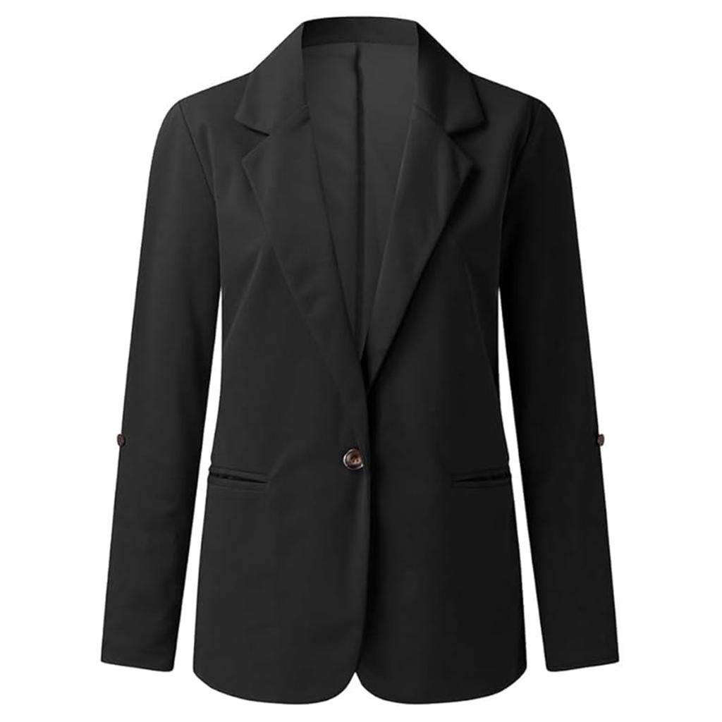 Женский повседневный модный кардиган-пальто с лацканами, длинными рукавами и вставками однотонного цвета