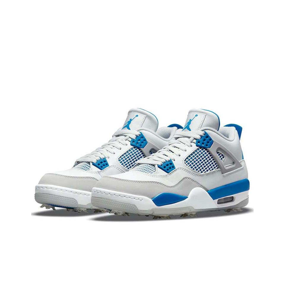 Кроссовки унисекс Air Jordan 4 Golf в стиле милитари синие, белые, нейтрально-серые, черные CU9981-101