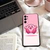 Мультфильмы Розовый k-Kirbys-KK Чехол для телефона для Samsung S25,S24,S21,S22,S23,S30,Ultra,S20,Plus,Fe,Lite,Note,10,Черный чехол