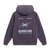 Li-Ning Мужская толстовка с капюшоном Wade Series, стирка, фиолетовый, AWDV731-4