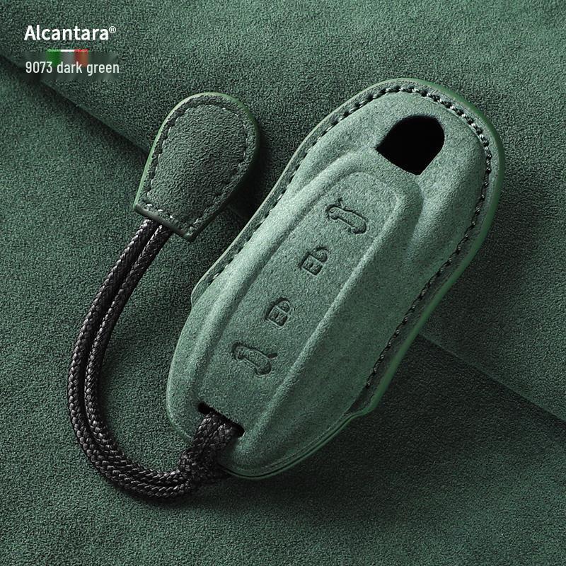 Suede Key Cover with Buckle for Porsche Macan 4, Fits 25 Models, Pure Electric & Jincheng Edition