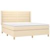 Maison Exclusive - Sommier à lattes de lit avec matelas Crème 180x200 cm Tissu