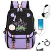 KATSEYE Backpack USB Charging Port Student Bookbag Travel Daypack Fashion Casual Laptop Compatible Large Capacity Water-Resistant 60123-12