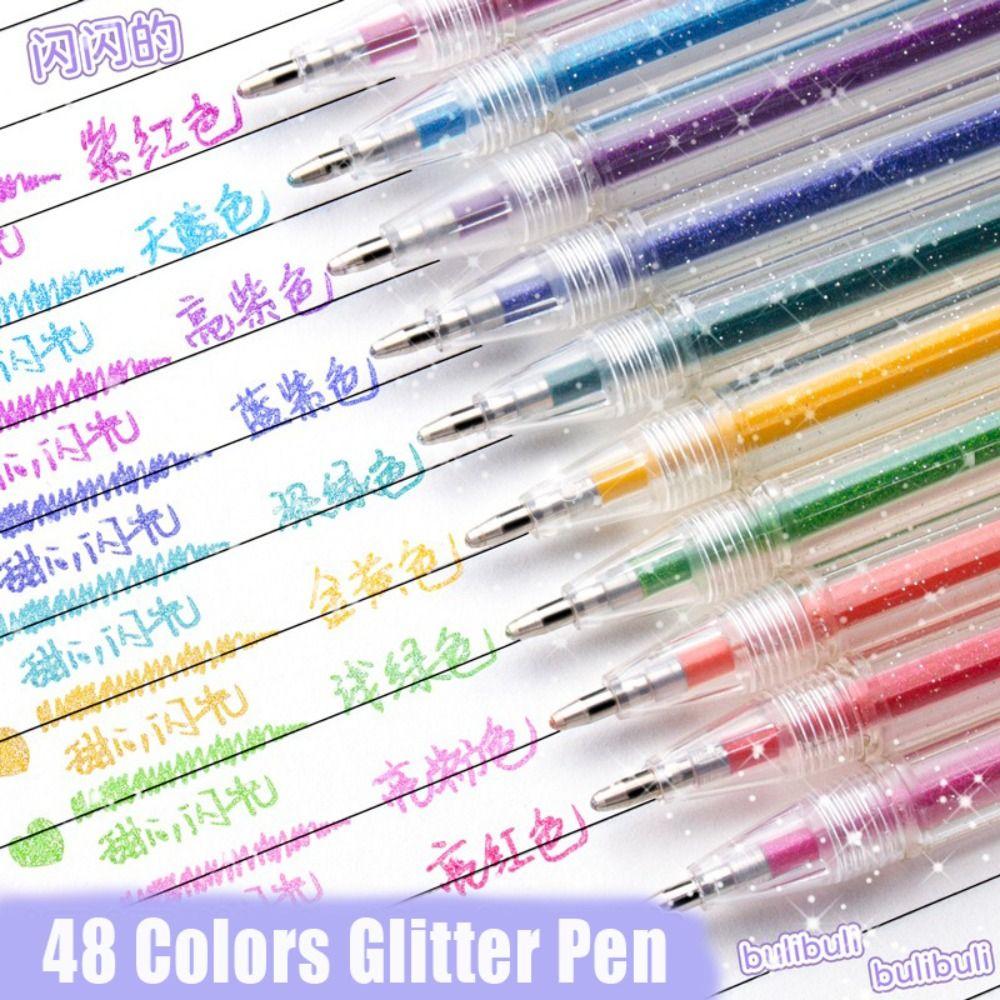 8/12/18/24/36/48 Colors High Gloss Drawing Pen Flash Marking Pen School Office Supplies